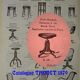 Thonet 1890 piano stool, canna