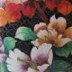 Grand Vase chinois en émail cloisonné. Années 50. Motifs floraux/Oiseaux exotiques 31 x 17 cm
