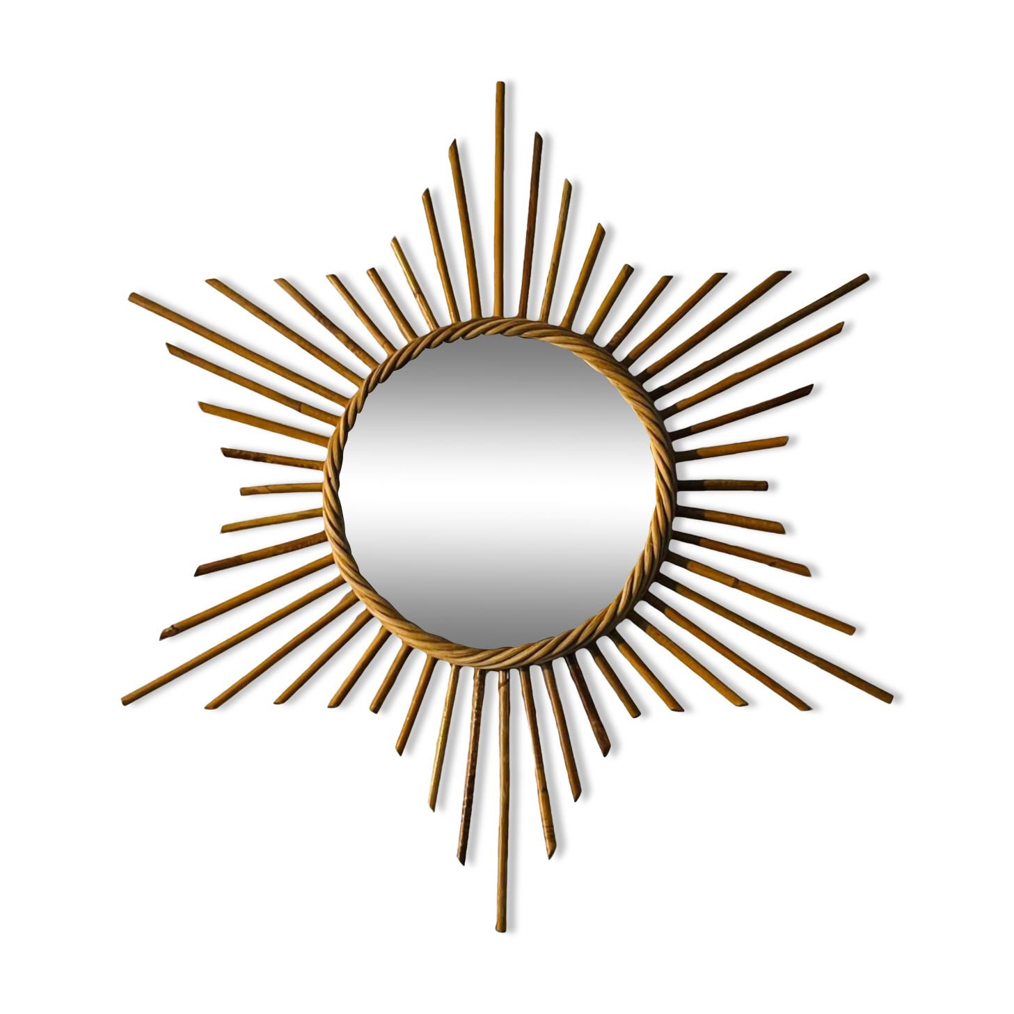 Authentic rattan sun mirror 50.60