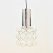 Mid Century Bubble Glass & Chrome Ceiling Light/Pendant by Helena Tynell for Limburg, Germany, 1960s