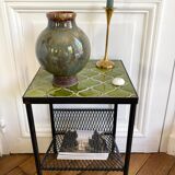 Vase ball glazed pottery signed