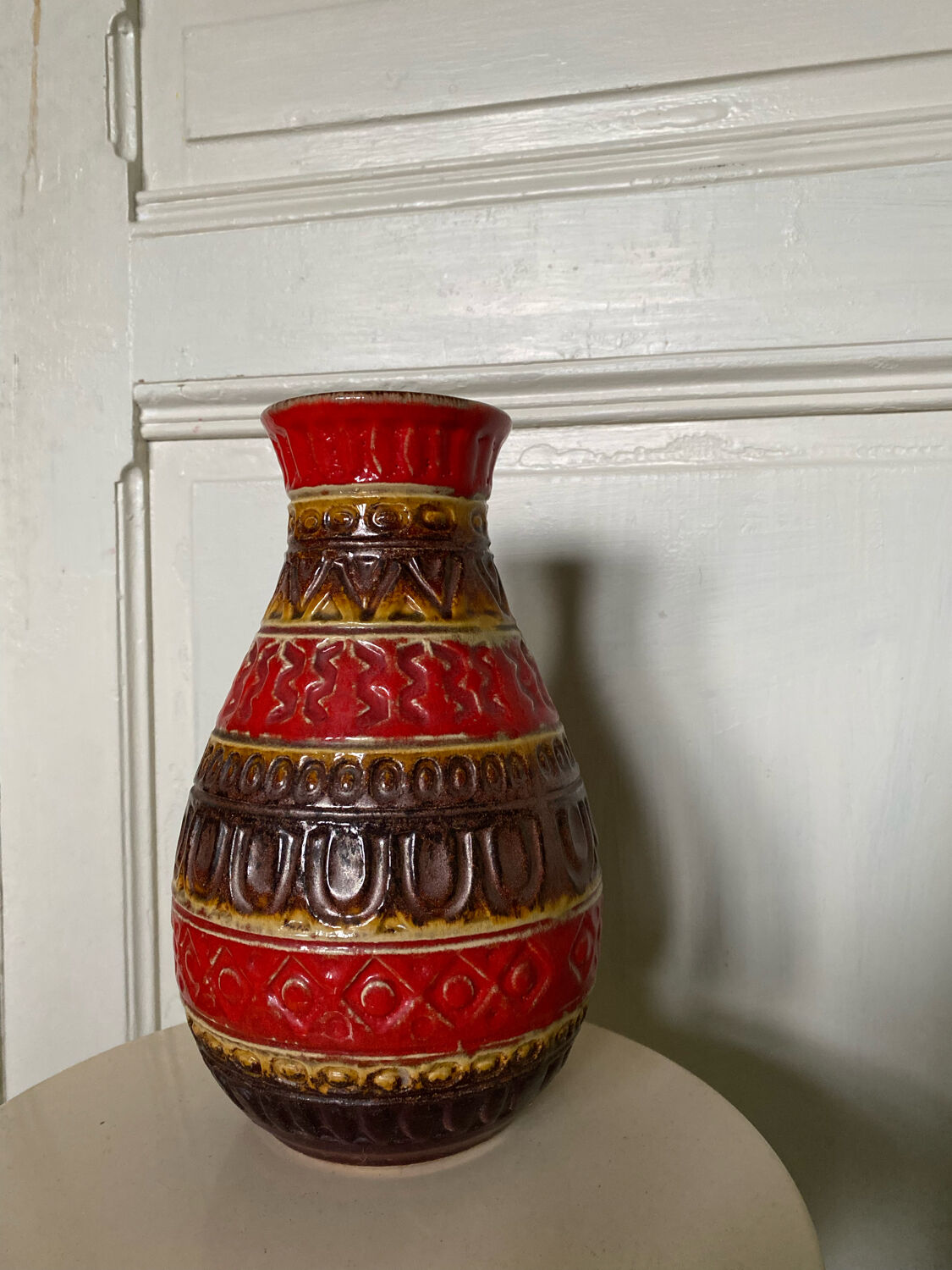 Vase Bay Scheurich Fat Lava West Germany 12 25