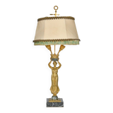 Gilded bronze and marble lamp in Empire style
