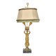 Gilded bronze and marble lamp in Empire style