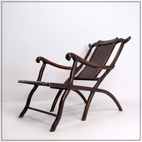 19th Century Chinese Moon Gazing Lounge chair