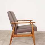 Fauteuil vintage cuir vegan marron conception moderne