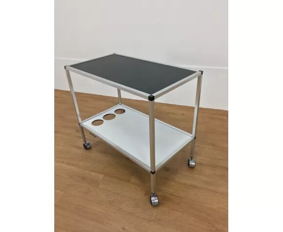 1970 minimalist serving in brushed aluminum reversible tray