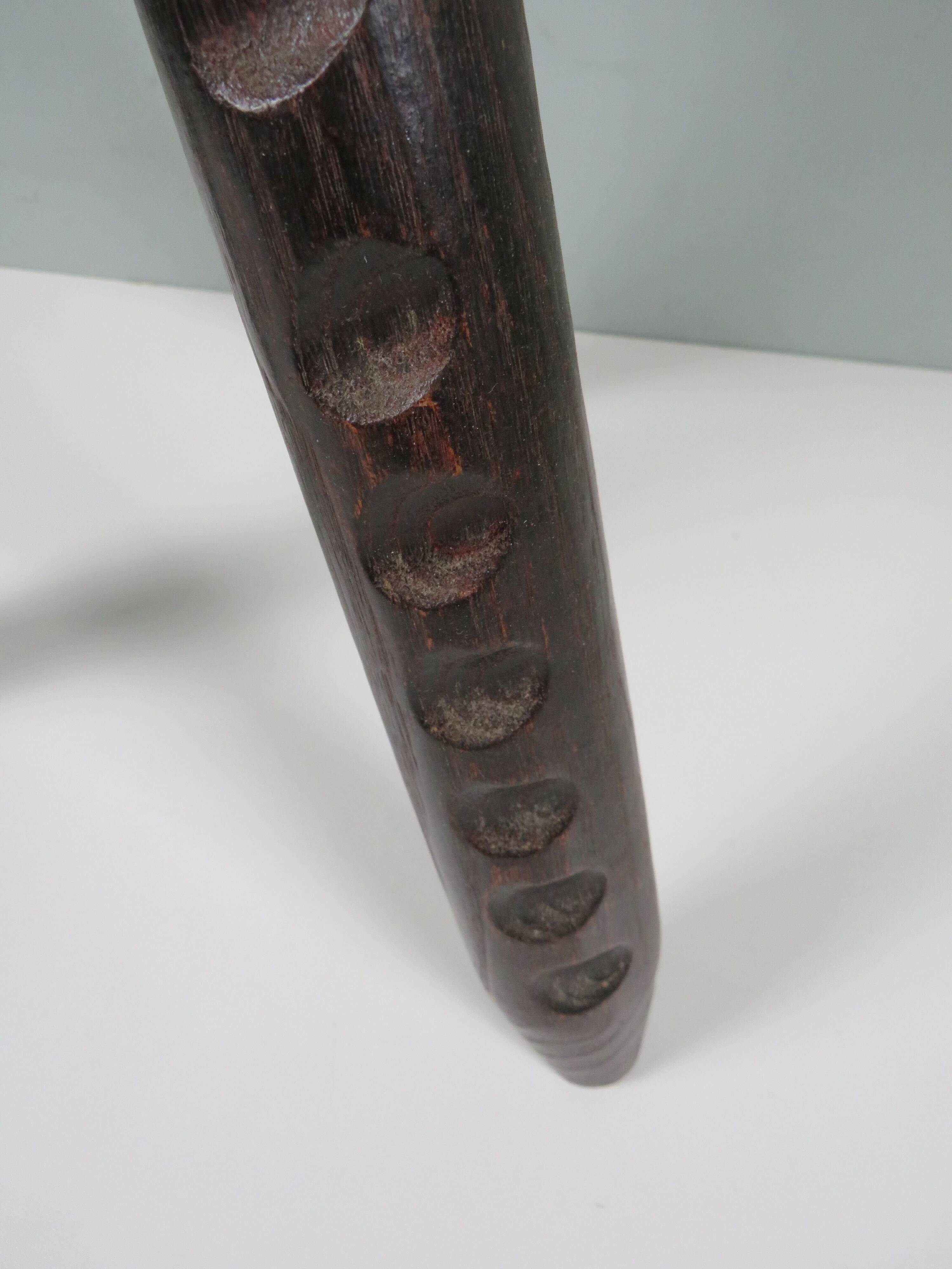 Spanish brutalist tripod stool 1960