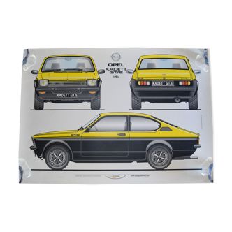 Affiche de la voiture opel kadett gt/e 1,9l vintage