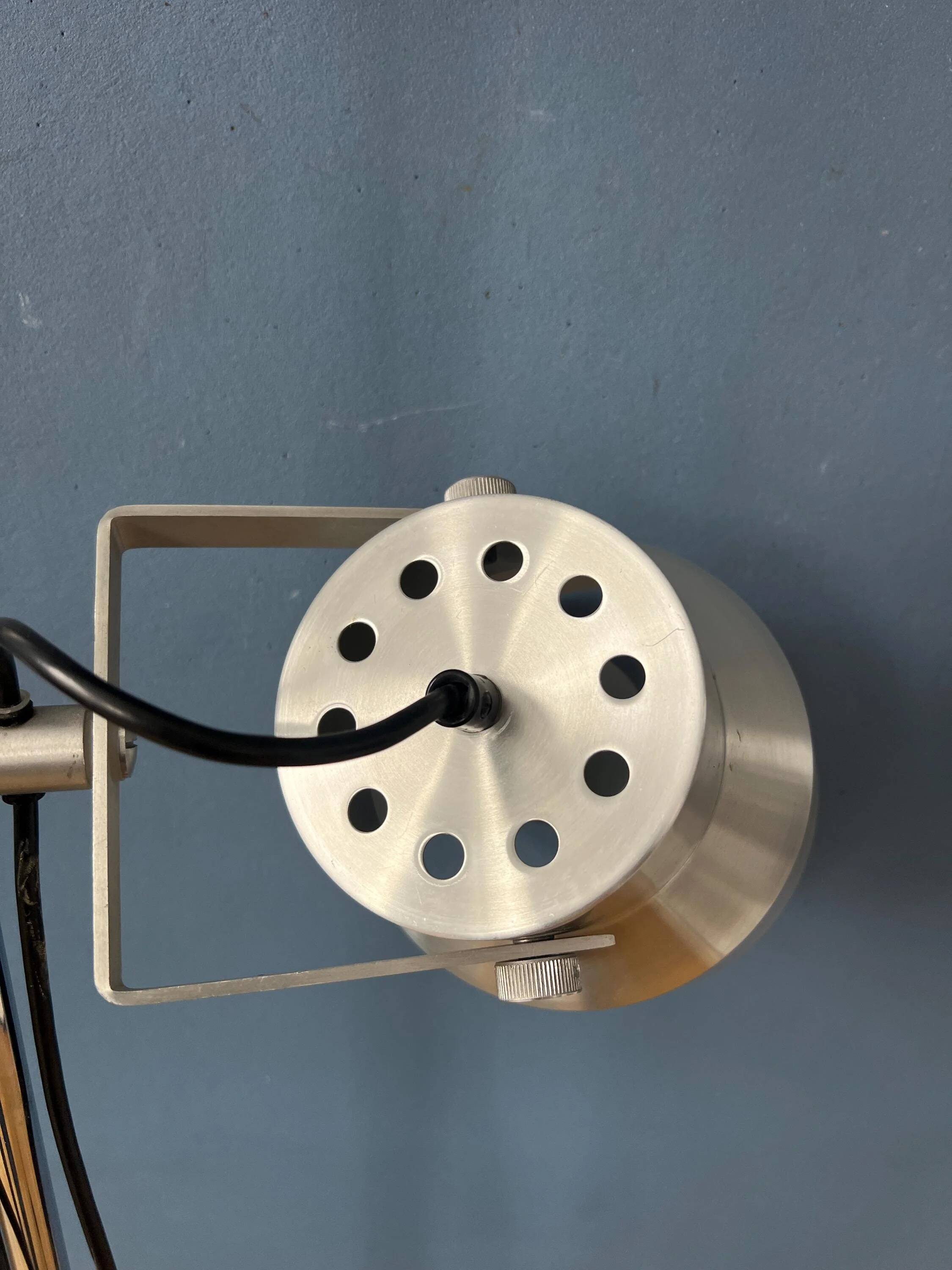 Silver vintage floor lamp Dijkstra Space Age