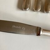 Set of 6 Christofle Boreal knives by Luc Lanel art deco