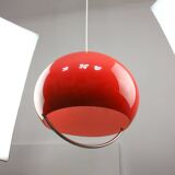 Space Age Italian Red Jolly Pendant Lamp from Guzzini