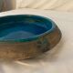 Blue and grey ceramic pottery dish