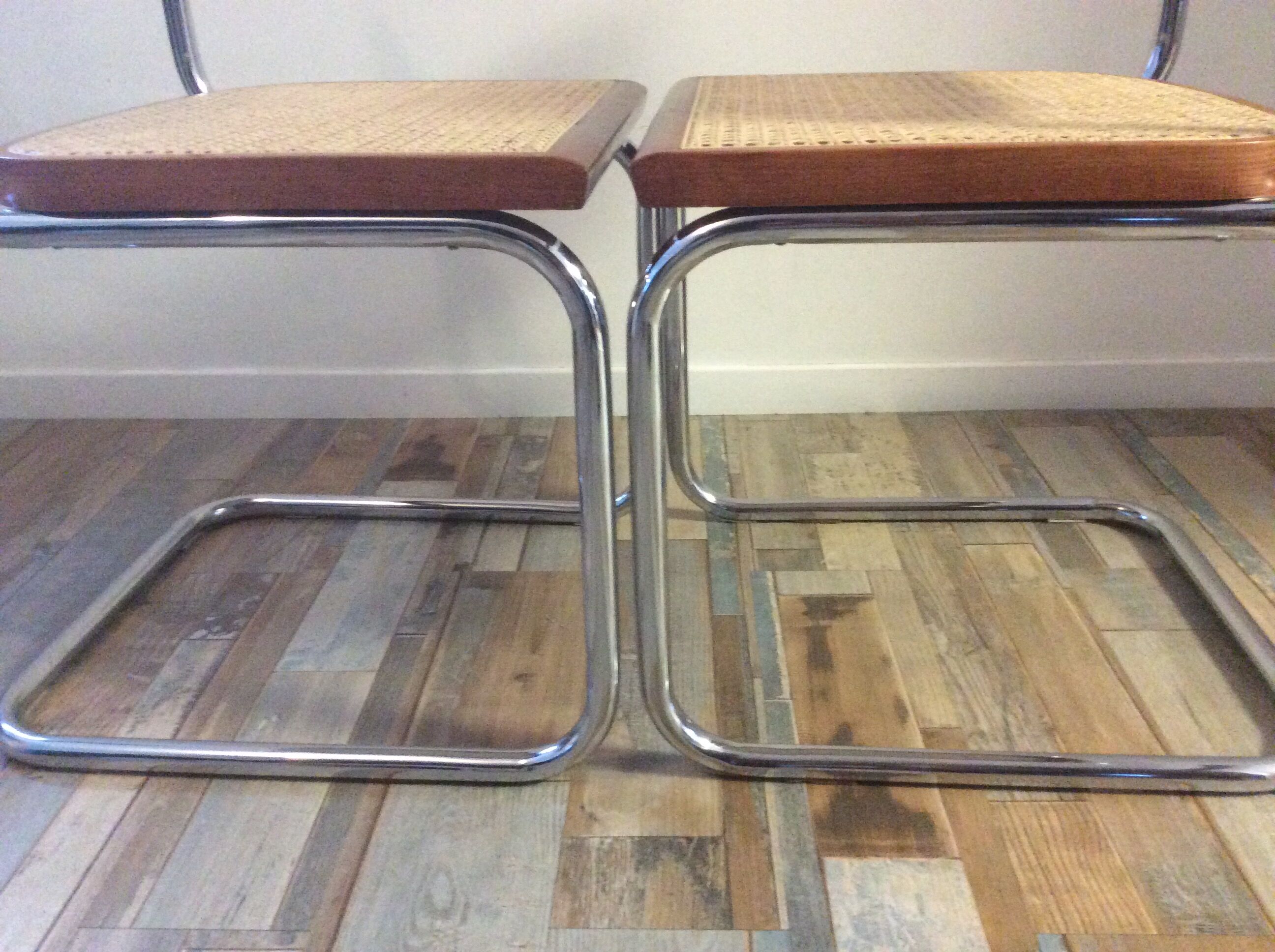 Pair of chairs Marcel Breuer Cesca B32