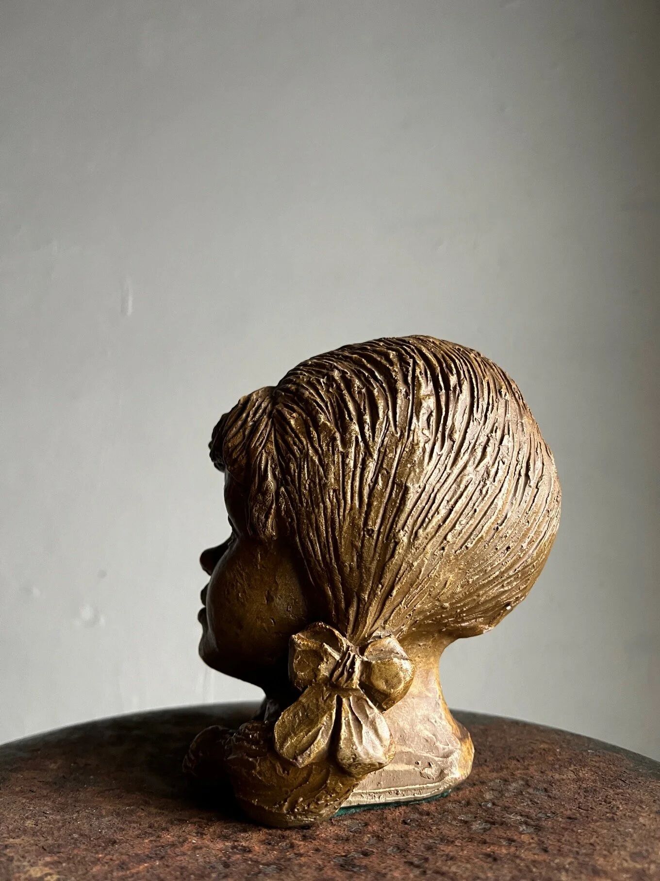 Stoneware head of a girl sculpture | Netherlands | 1970s