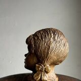 Stoneware head of a girl sculpture | Netherlands | 1970s
