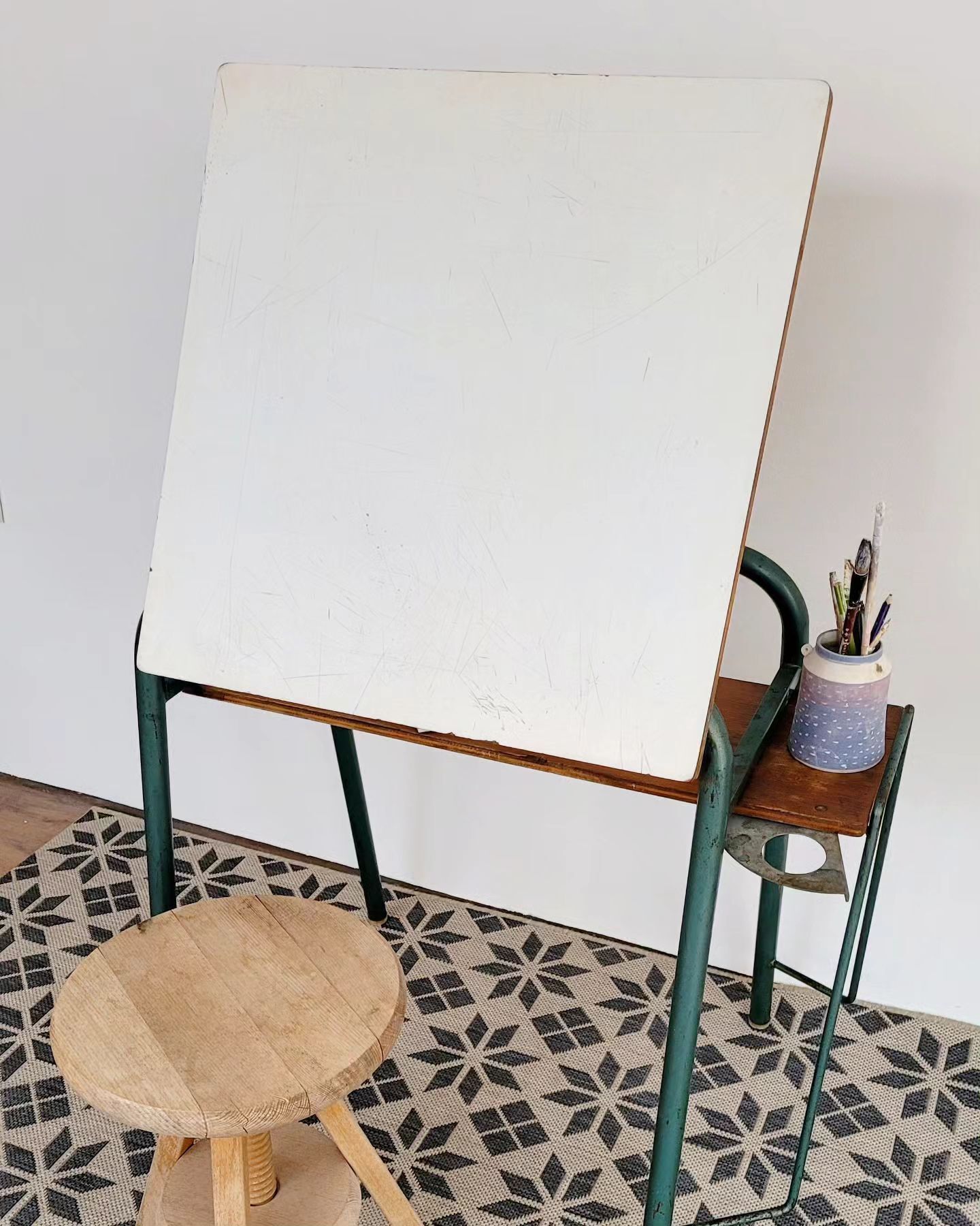 Vintage school drawing table