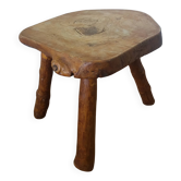 Tabouret tripode brutaliste