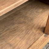 Parisian art deco wardrobe in solid raw oak, removable
