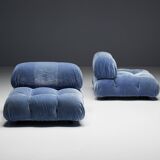 Canapé Camaleonda en Velours Bleu par Mario Bellini pour B&B Italia, Italie, 1970s