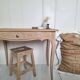 Antique oak side table in Louis XV style