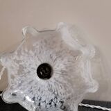 Clichy white glass portable lamp