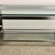 Table basse en aluminium chromé brossé vintage 1970