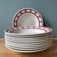 Série de 11 assiettes creuses vintage en faïence de Badonviller