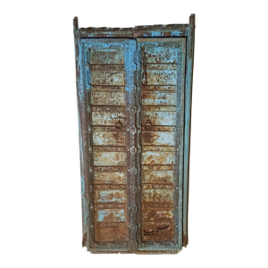 Porte ancienne bleue