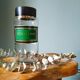 Bottle old pharmacy herbalism early nineteenth century double green label