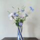 Blue Stripe Twist Vase