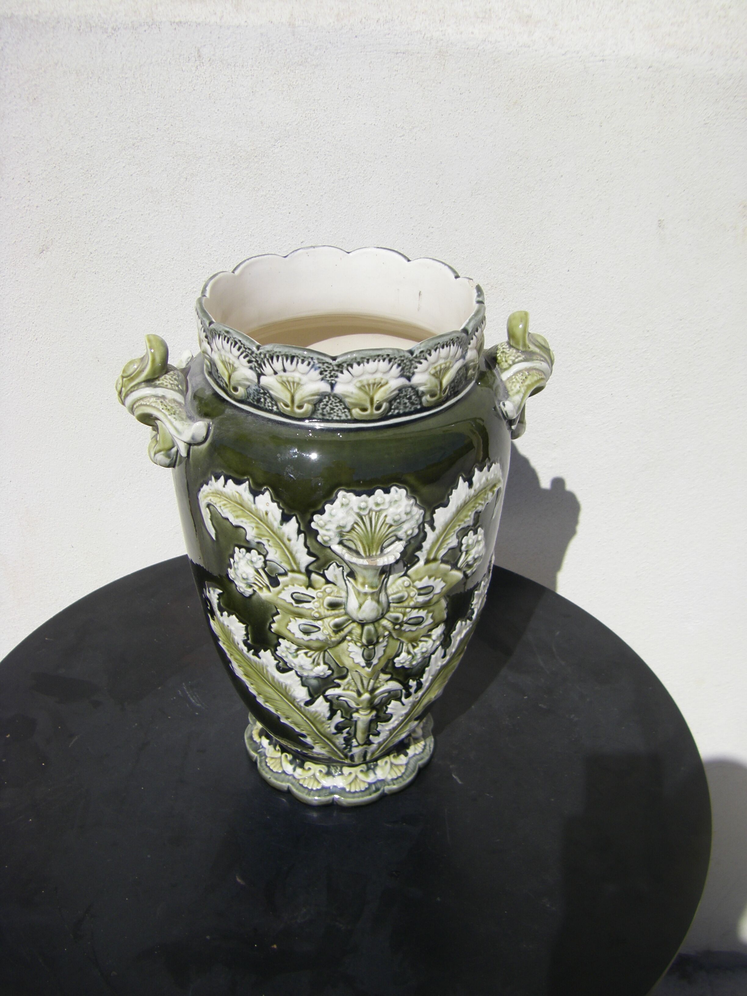 Old slip vase by A.G. de Bruyn for Fives (Lille)