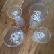 4 antique stemmed glasses