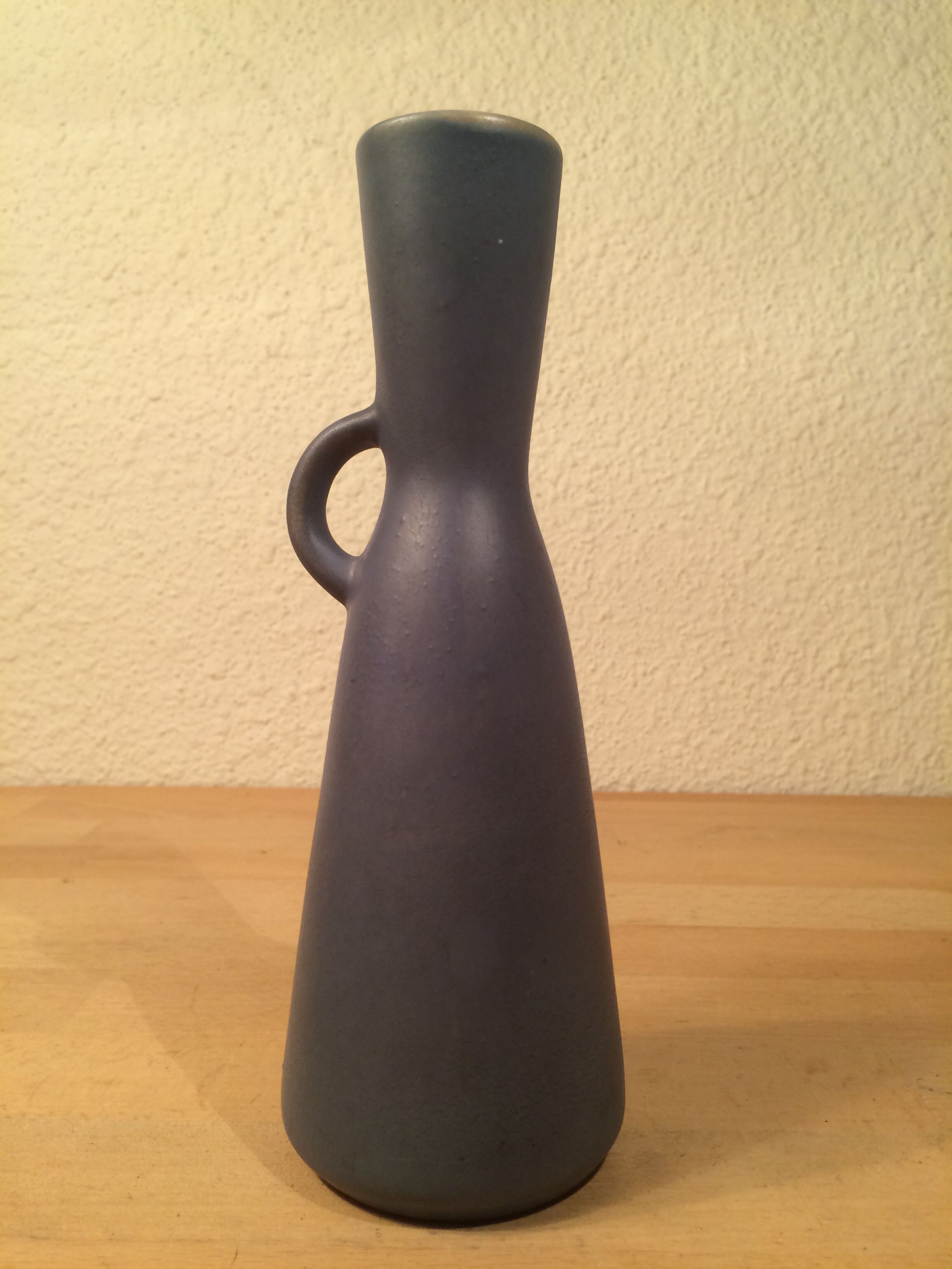 Vintage Scandinavian style blue ceramic vase