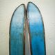 Pair of old wooden skis