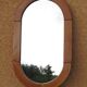 Oval pine mirror