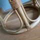 Pouf tabouret rotin osier housse