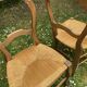 Deux chaises paillées création artisanale années 80