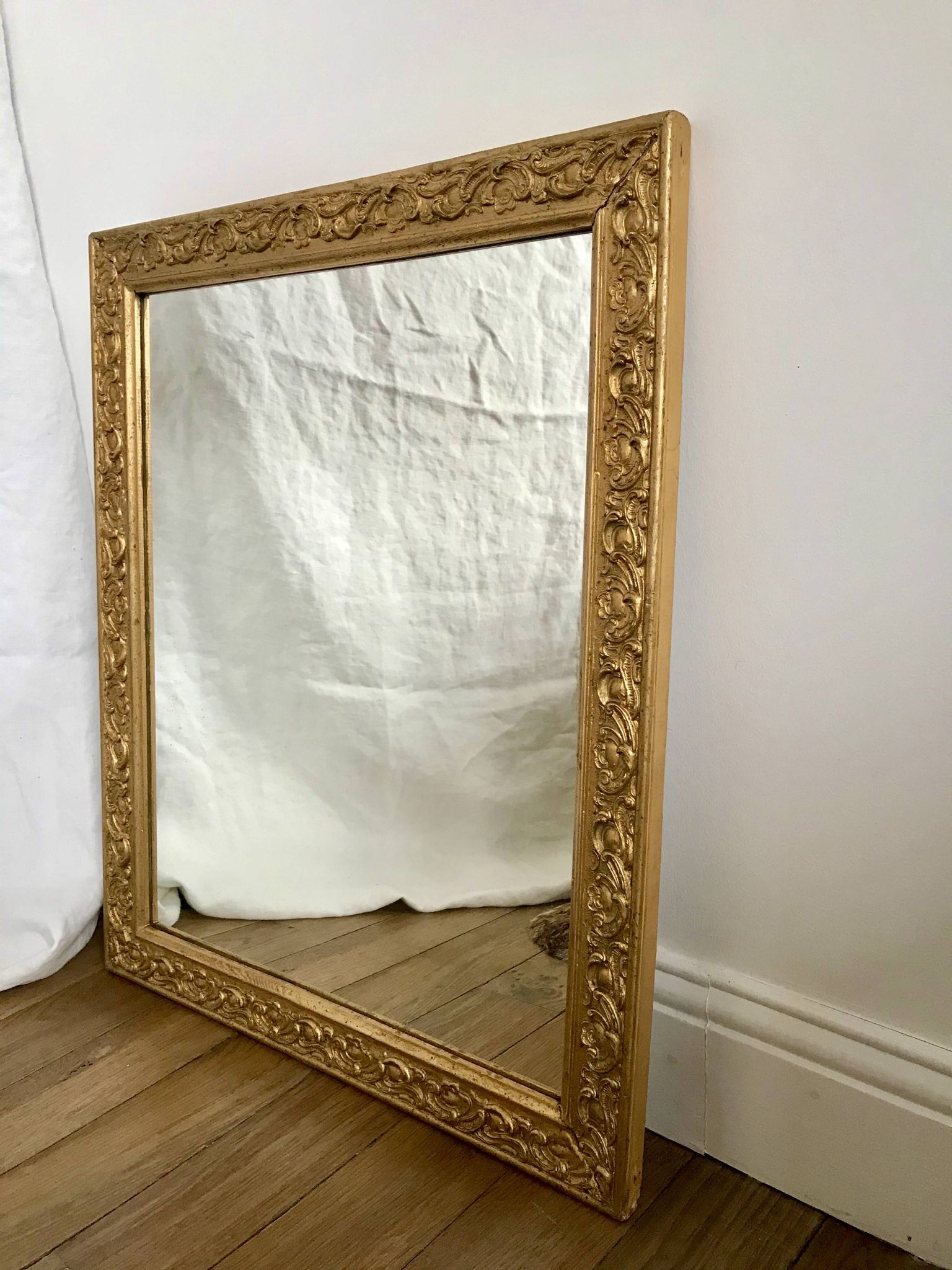 set of 4 mirrors in wood and gilded stucco early 20th century