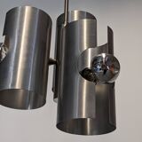 Space Age 3-light pipe chandelier, 1960s-70s
