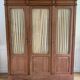 Showcase three vintage glass doors