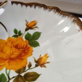 Plat porcelaine de Chauvigny décorée à l'or