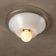 Vintage ceiling light in white and clear glass, Italian design from the 1970s.