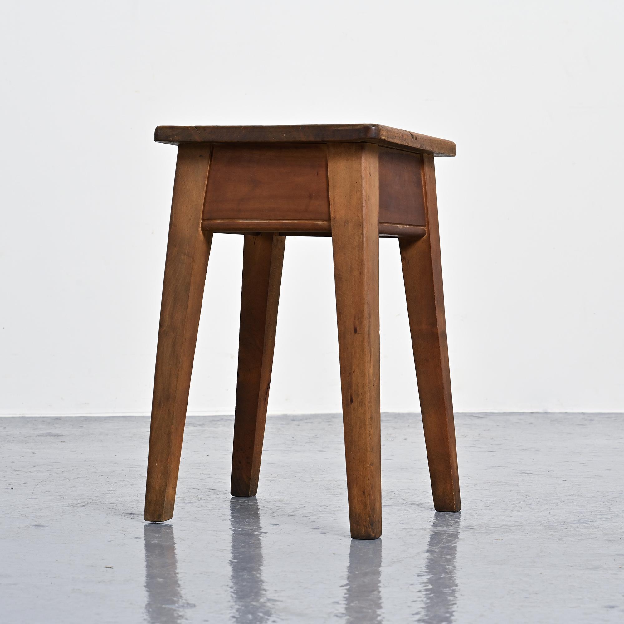 Pair of pine stools, Courchevel, France, circa 1960