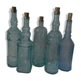 Set of old liquor bottles