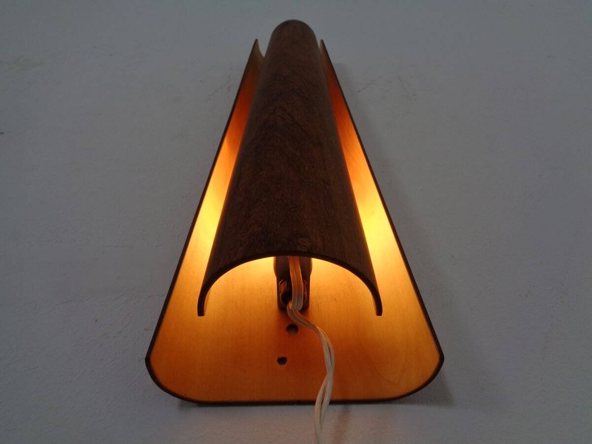 Danish Teak Wall Lamp, 1950s