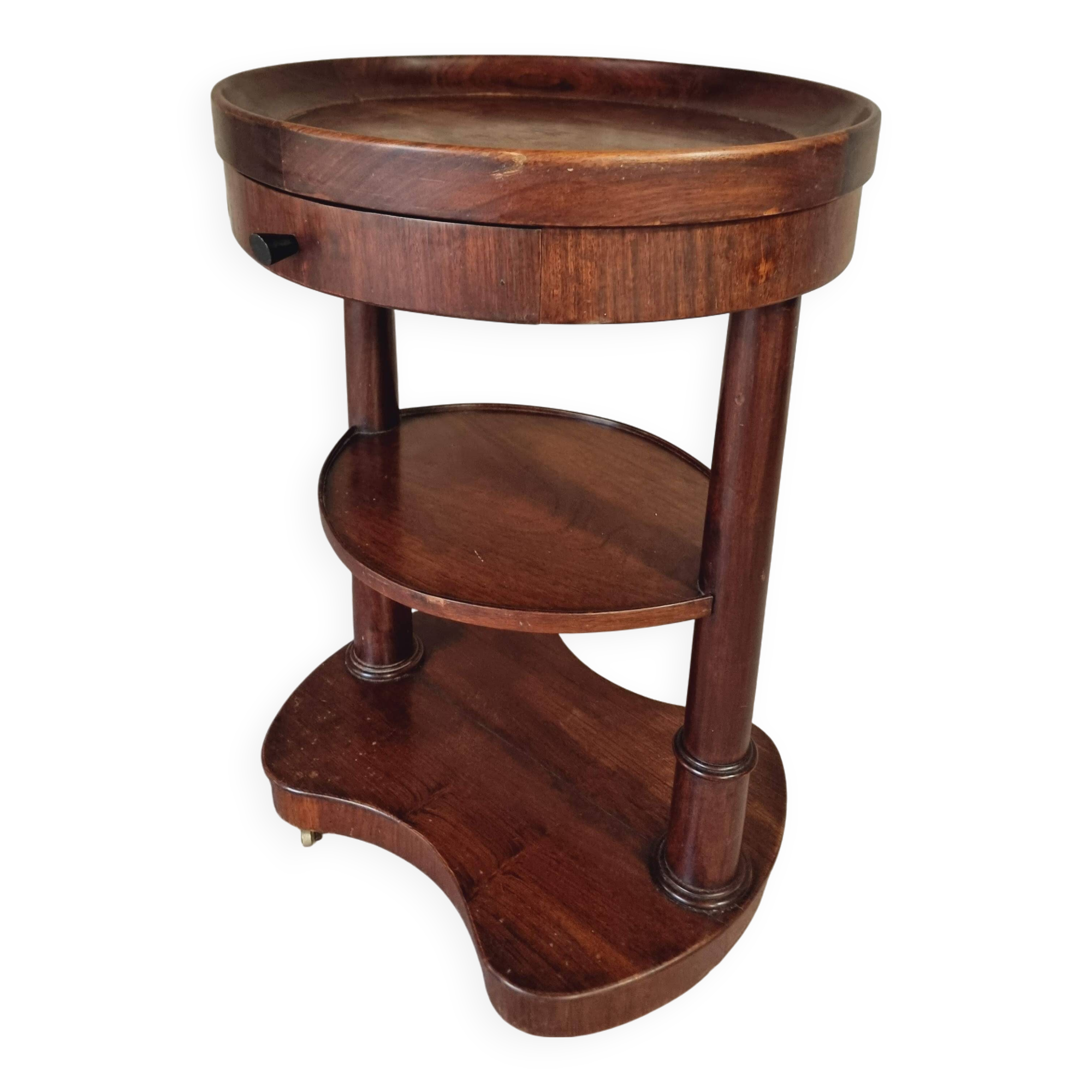 Empire style wooden rolling trolley – France, 1930s