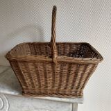 Panier rectangulaire osier ancien