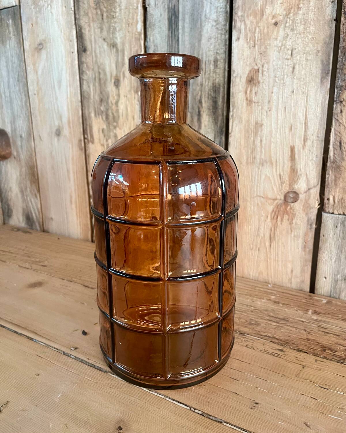 Yellow glass vase 70s