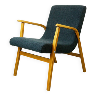 Roland Rainer Lounge Chair Café Ritter with grey bouclé.